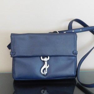 Etienne Aigner Navy Leather Harper Crossbody